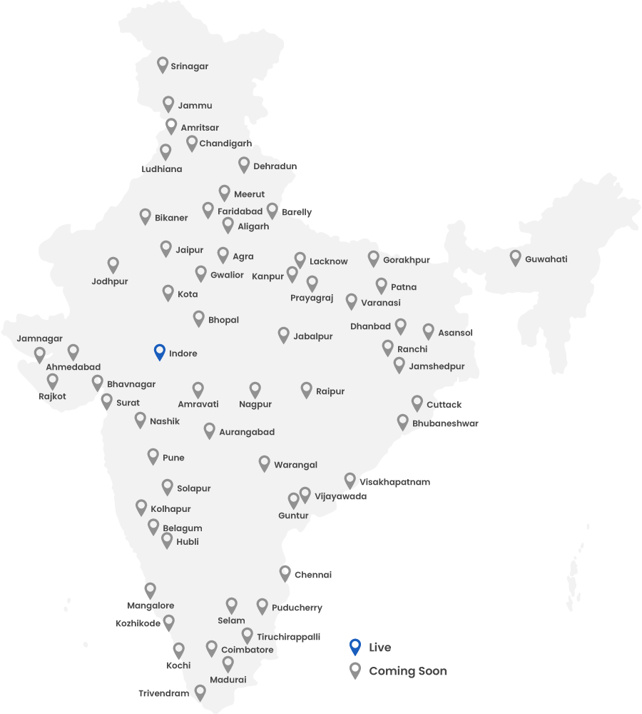 Internet exchange location across India